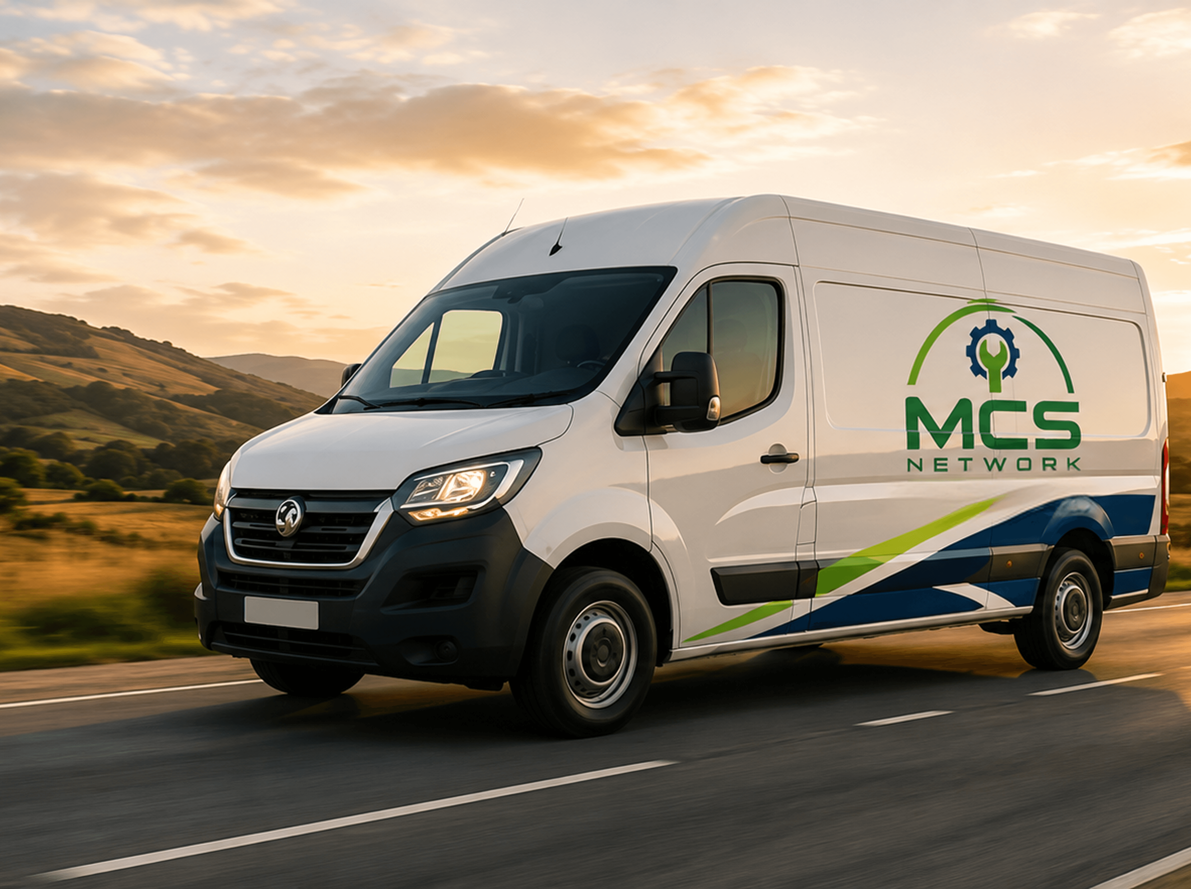 MCS Network Service Van on the road